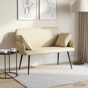 Divano a 2 posti con gambe in metallo 2 posto Crema Similpelle 42051008