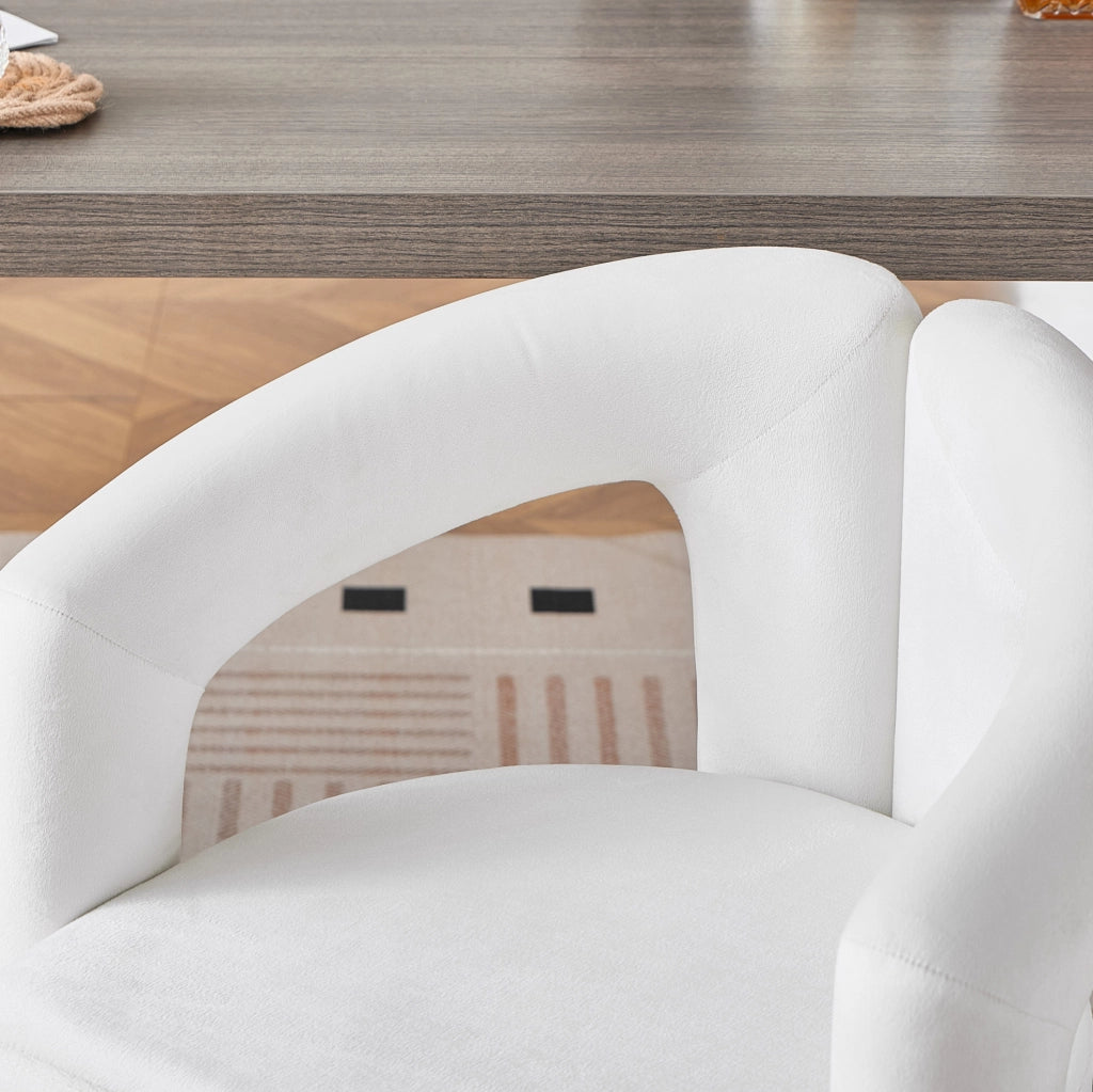 SEDIA con Braccioli in Velluto Beige