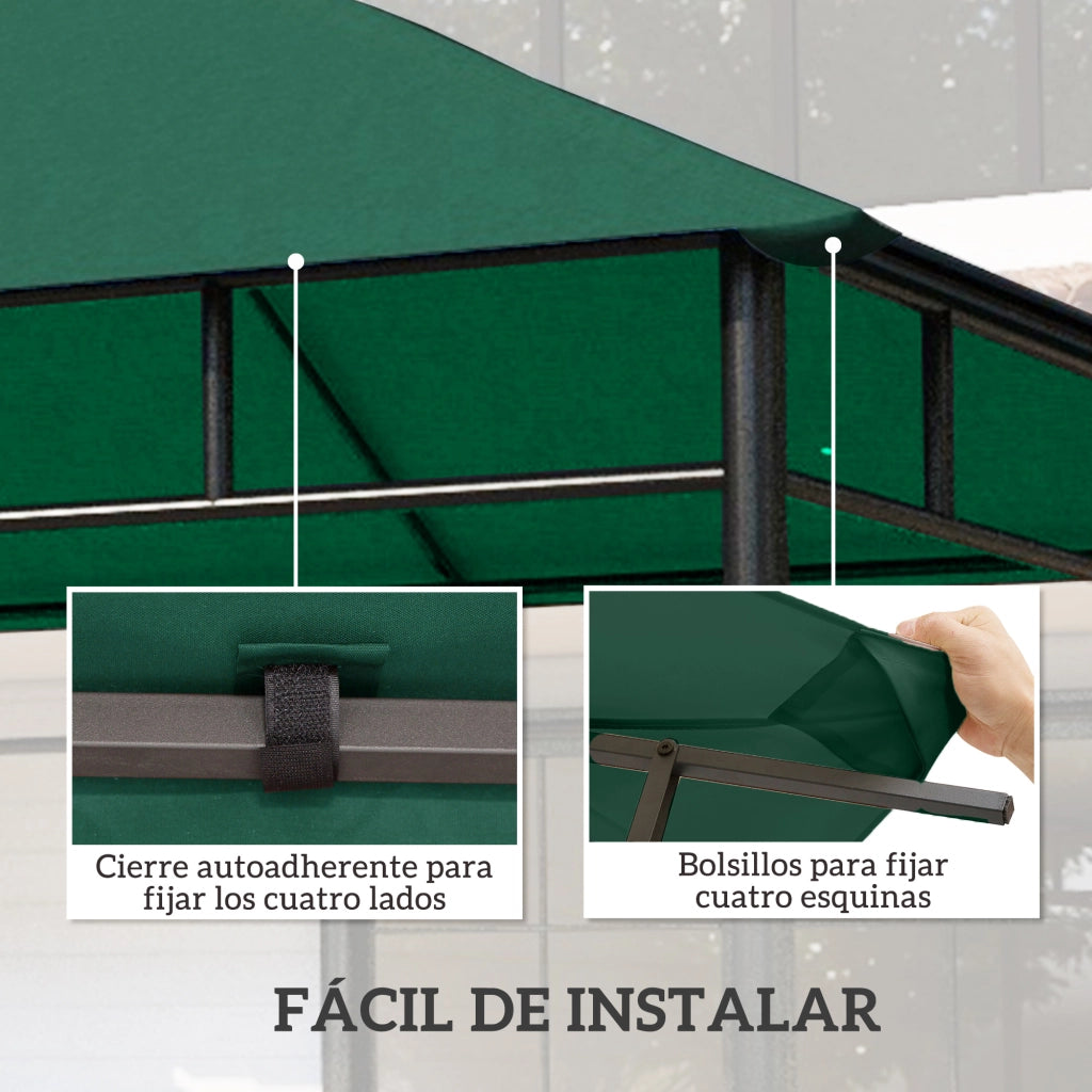 Copertura Gazebo Giardino ¨C zephmum ¨C Verde 300x300 cm