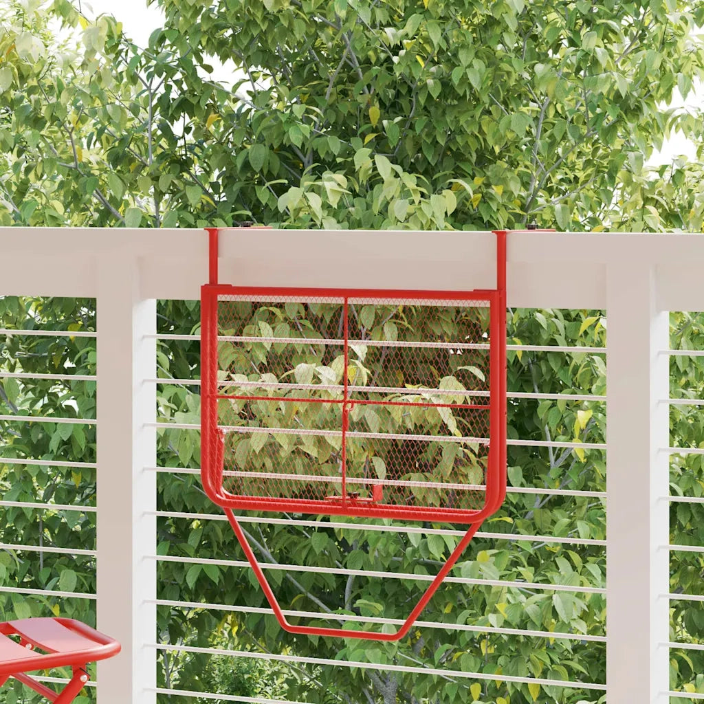 Tavolo da Balcone Rosso 60x40 cm in Acciaio cod mxl 42031