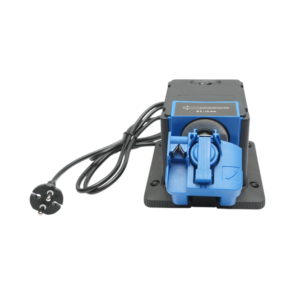 Affilacoltelli elettrico 220V, 65W, 7000 giri/min, angolo 15-50°, larghezza di affilatura 6-51 mm, punte da trapano 3-13 mm, forbici, scalpelli, pialle