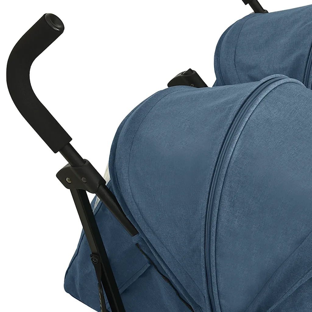 Passeggino Gemellare Blu Marino in Acciaio 10238