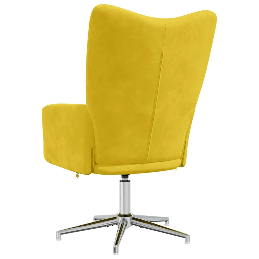 Poltrona | Sedia Relax Giallo Senape in Velluto