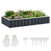 Fioriera Rettangolare per Piante ¨C Zephmum ¨C Grigio 174x90x30 cm