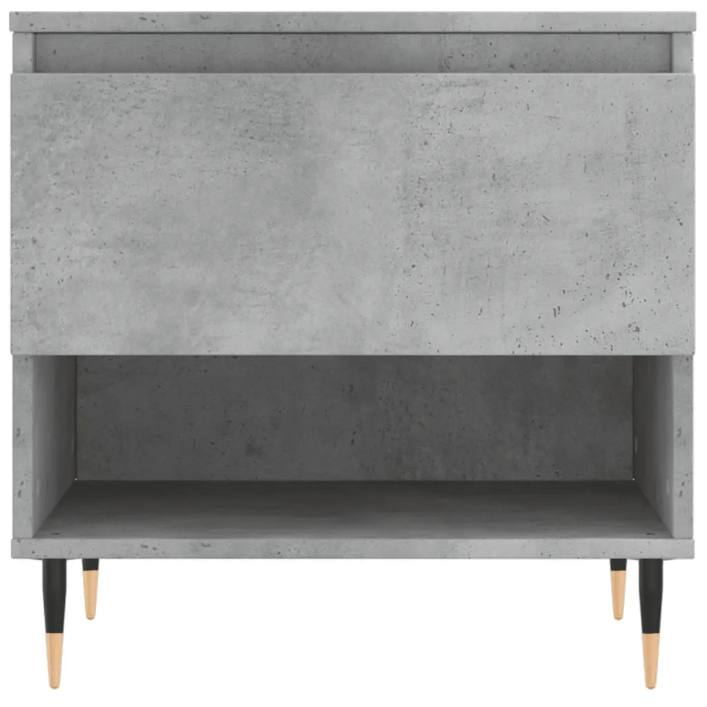 Tavolino da Salotto-Tavolino da soggiorno-Tavolo Grigio Cemento 50x46x50cm Legno Multistrato 928831