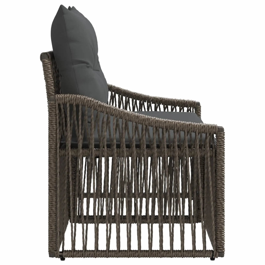Divano da giardino 2-Numero di posti Grigio polyrattan 42026708