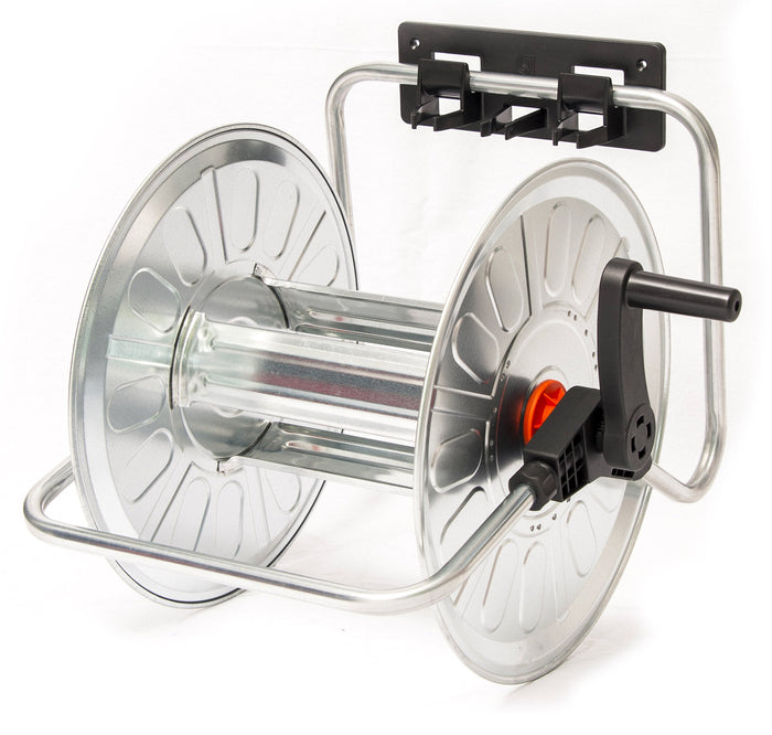 Avvolgitubo Portatile Manuale da Muro 80 mt in Acciaio Zincato Grigio Agrati