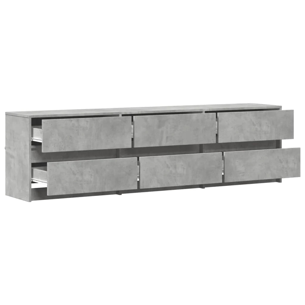 Mobile TV multimediale scaffale per televisione televisione buffet sala da pranzo soggiorno camera da letto con LED 180 x 34 x 50 cm pannelli compositi grigio 02_0026450
