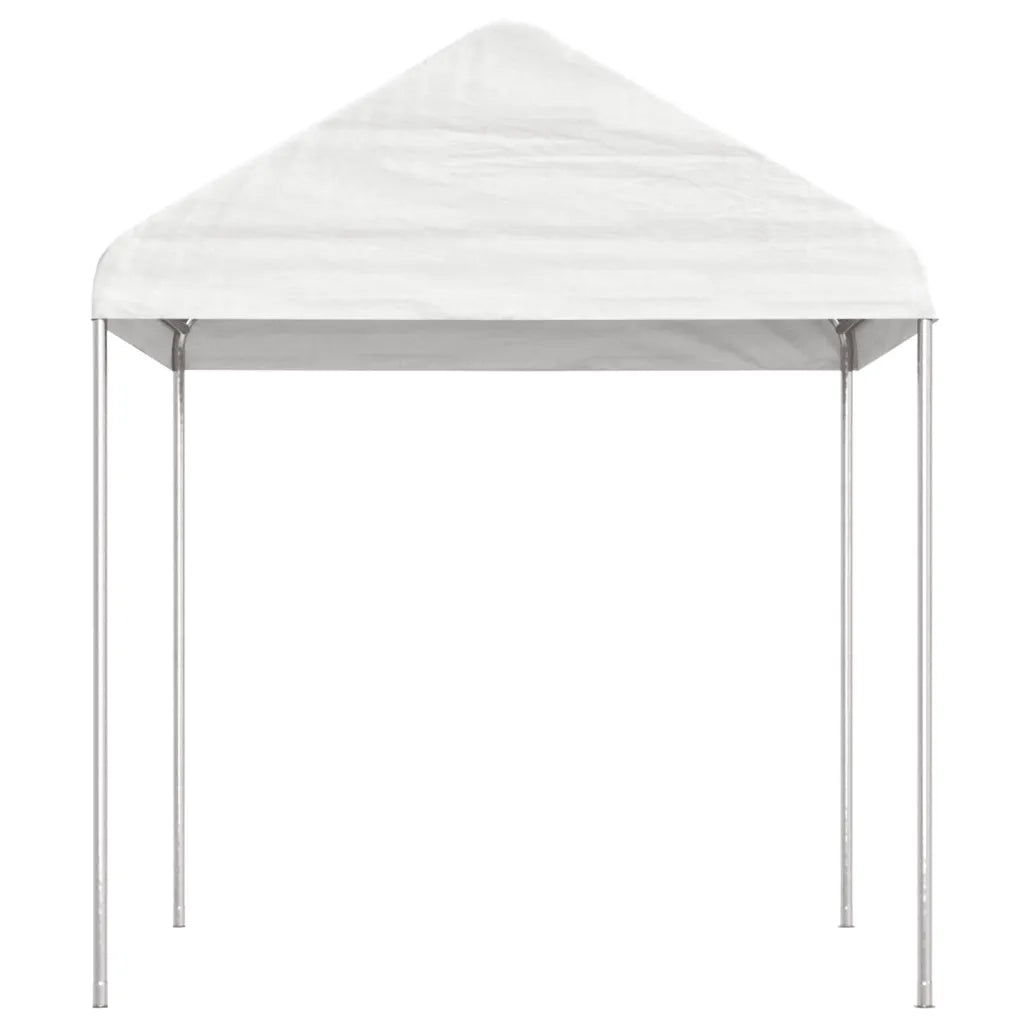 Gazebo con Tetto Bianco 11,15x2,28x2,69 m in Polietilene 3155505