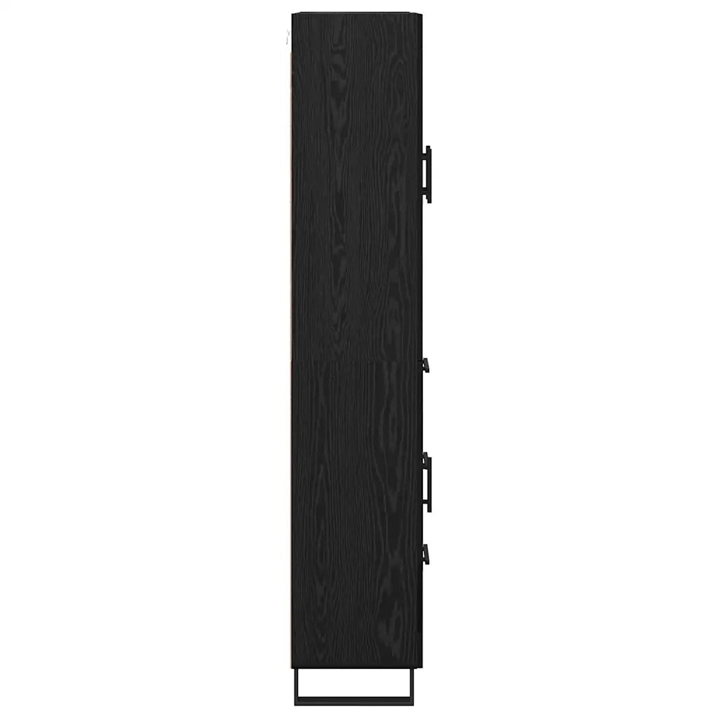 Credenza Rovere Nero 69,5 x 34 x 180 cm Legno multistrato