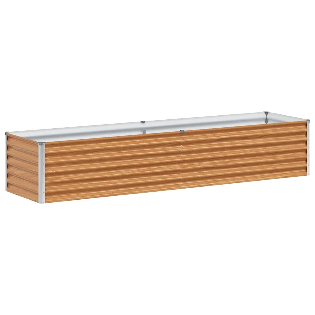 Fioriere | Cassetta per fiori | Letto rialzato da giardino 195 x 50 x 36 cm Acciaio zincato