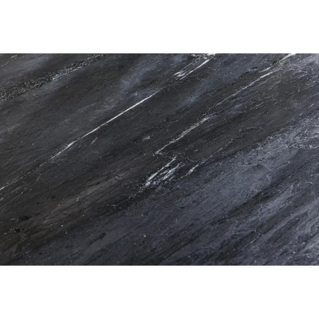 Tavolino basso rettangolare ORION 110 cm in legno di mango massiccio e marmo nero
