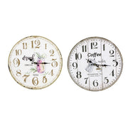 Trade Shop - Orologio Da Parete Muro In Legno Analogico Decorato Cucina Stanza Casa 218691 -