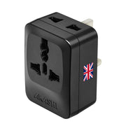 Adattatore Viaggio Tipo G Regno Unito HK 3 uscite Nero Akashi