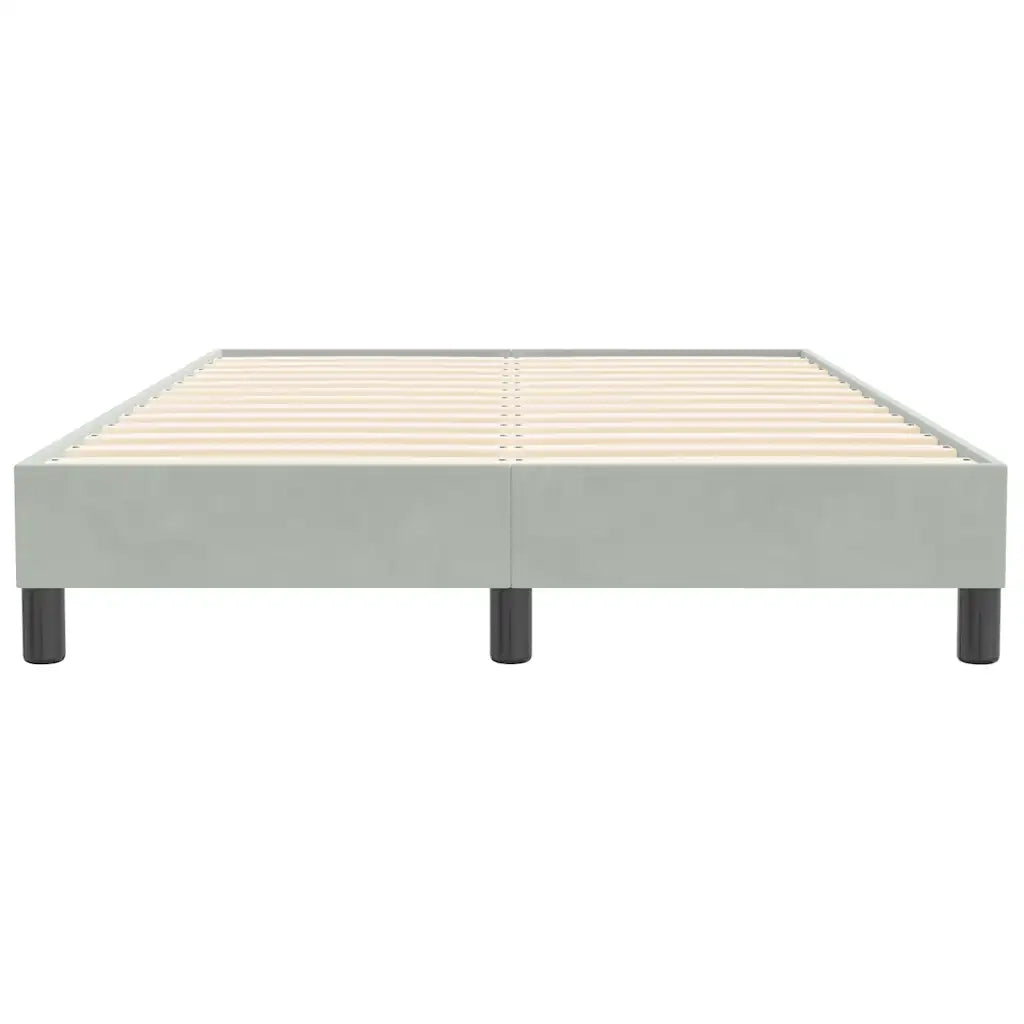 vidaXL Giroletto Molle senza Materasso Grigio Chiaro 120x210cm Velluto