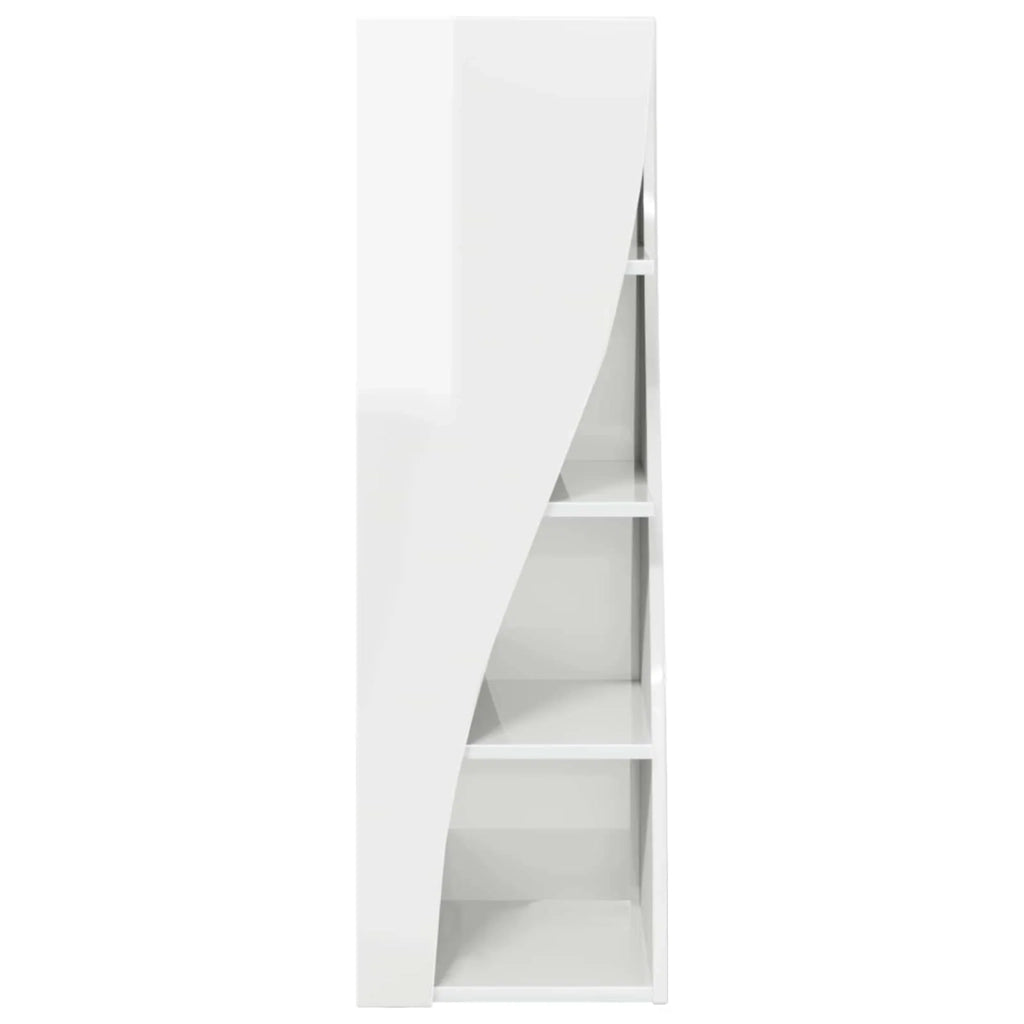 Mobile angolare 32x32x102cm Legno ingegnerizzato Bianco Lucido 889859