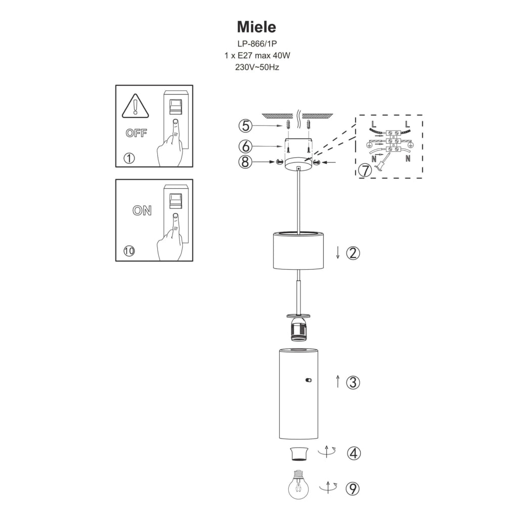 Lampada a sospensione Miele vetro fumé oro E27 150cm