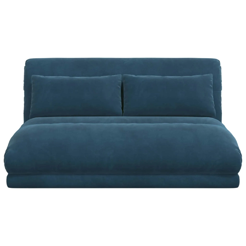 Sedia a pavimento regolabile Blu Velluto
