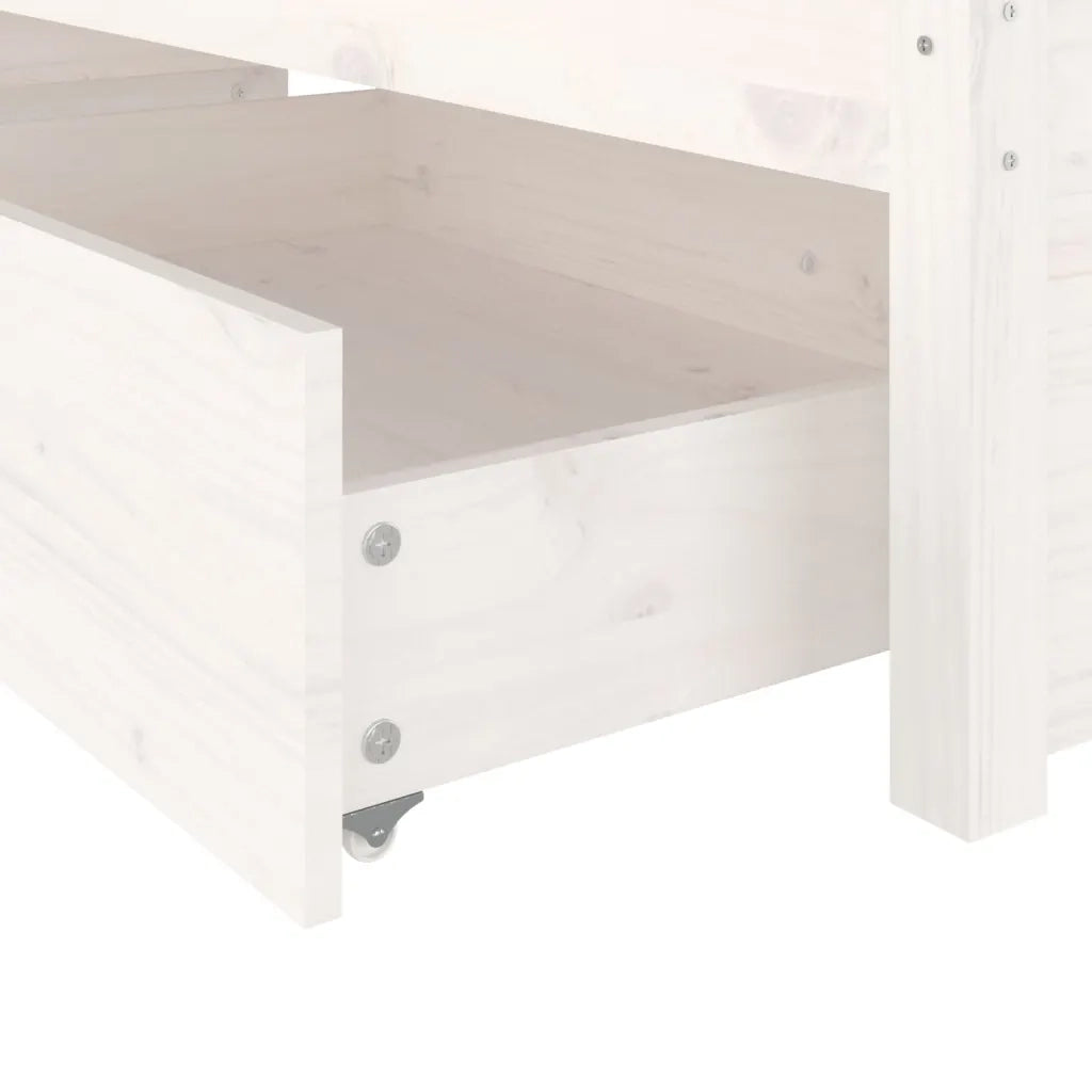 Giroletto con Cassetti-Struttura Letto con contenitore Bianco 180x200 cm Super King