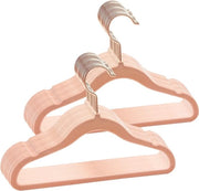 30 set di grucce per bambini in velluto per neonati, con gancio rotativo 360°, antiscivolo e con cinturino, 30x20,5 cm, rosa chiaro