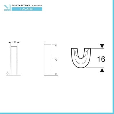 Lavabo con colonna 60 cm Geberit in ceramica lucida  Colibrì