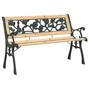 Panchina da Giardino | Panca da Giardino con cuscino Marrone 116 x 54 x 73 cm legno