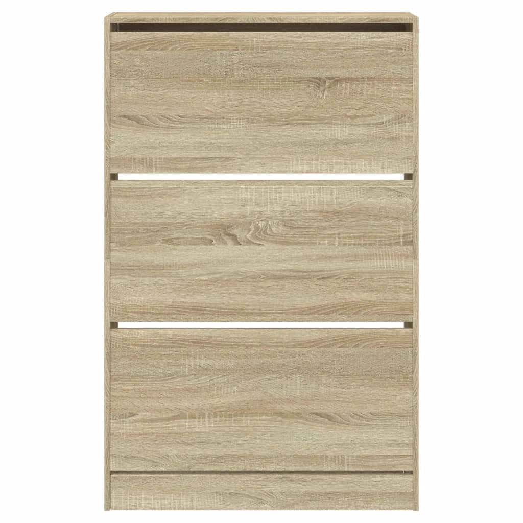 Scarpiera mobiletto portascarpe mobile per ingresso/corridoio/soggiorno design Sonoma 80 x 21 x 125,5 cm legno ingegnerizzato marrone 02_0021730