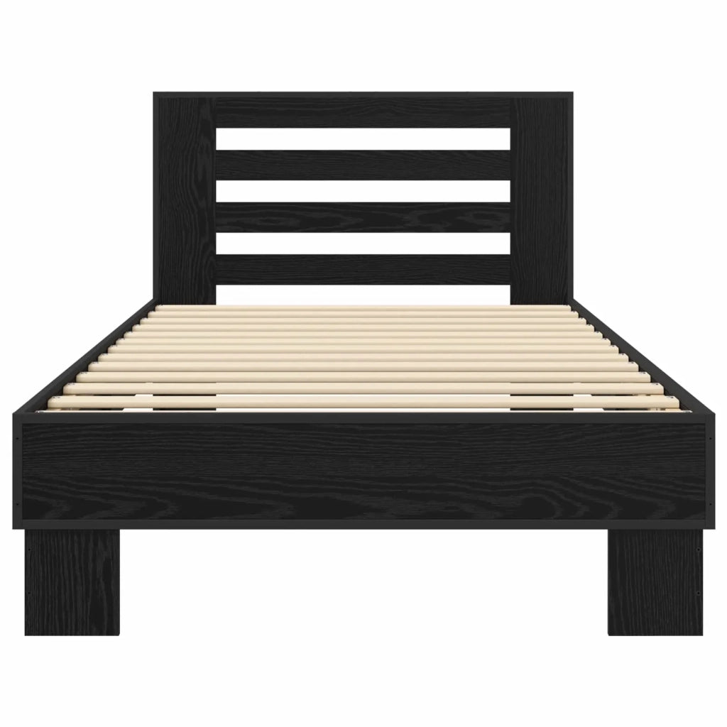 Struttura letto con testata Rovere Nero 80 x 200 cm 8009105