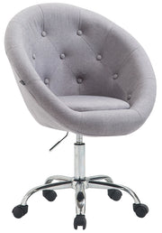 Sgabello da lavoro London V2 in tessuto grigio