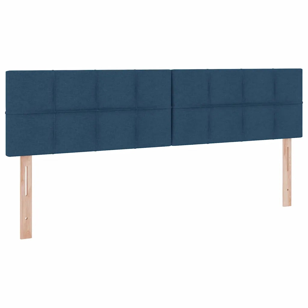 Letto con contenitore e materasso con testiera Blu 180 x 200 cm