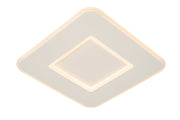 Plafoniera LED moderna quadrata 39,4cm 24W bianca Lucide