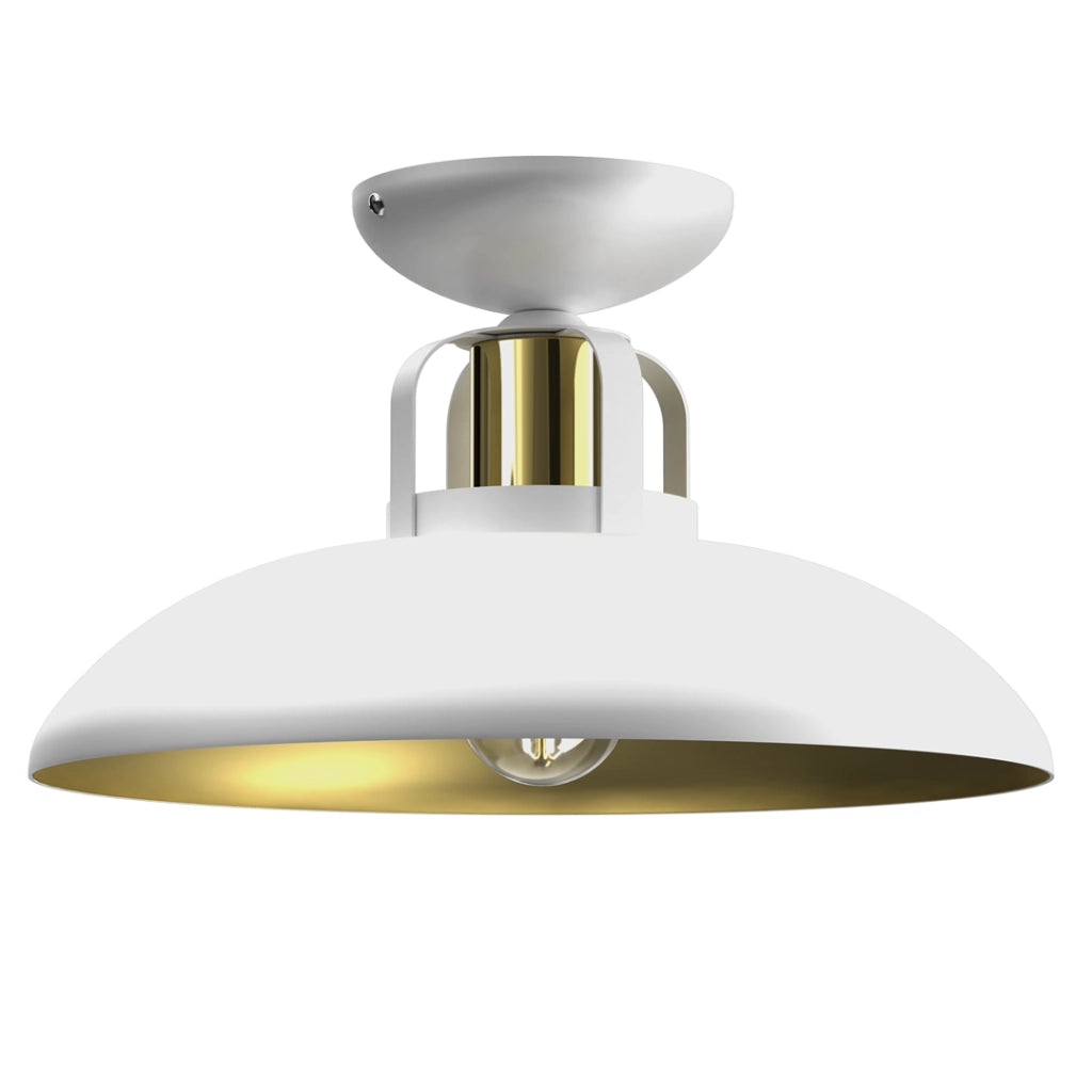 Plafoniera Milagro Felix bianco/oro 30cm metallo E27 60W