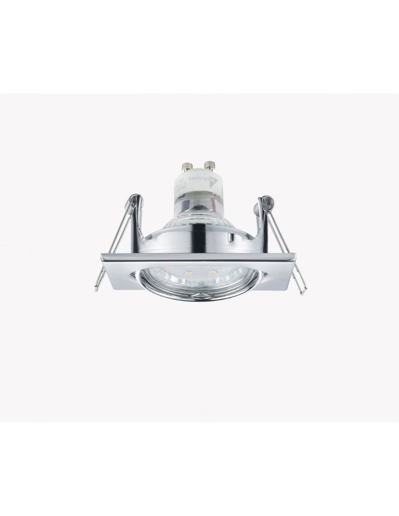 Faretto da Incasso Quadrato Jura 1xGU10 Cromo 8x8 cm Trio Lighting