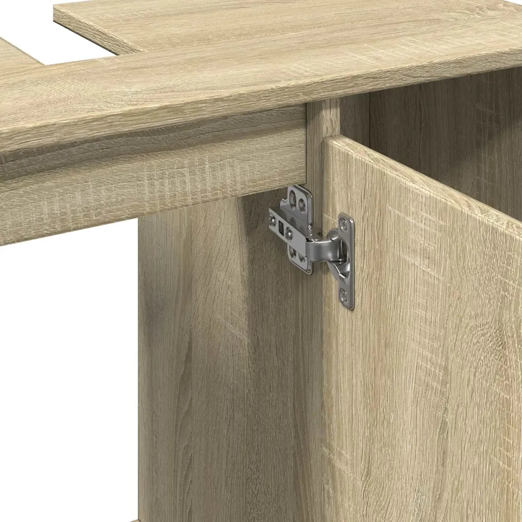 Mobile da Bagno Rovere Sonoma 80x33x60 cm in Legno Multistrato