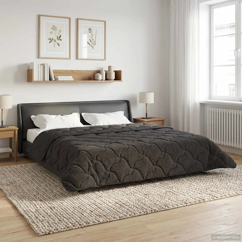 Duvet Invernale Trapuntato Antracite 220 x 240 cm