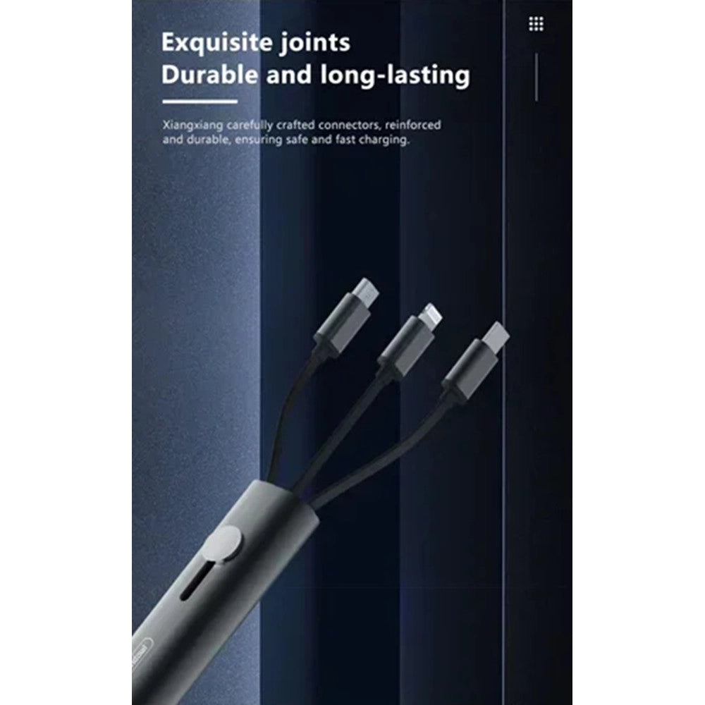 Trade Shop - Cavo Di Ricarica Trasferimento Dati 6 In 1 Da Usb A Micro Usb/lightning/type-c 40w Q-sj11 -