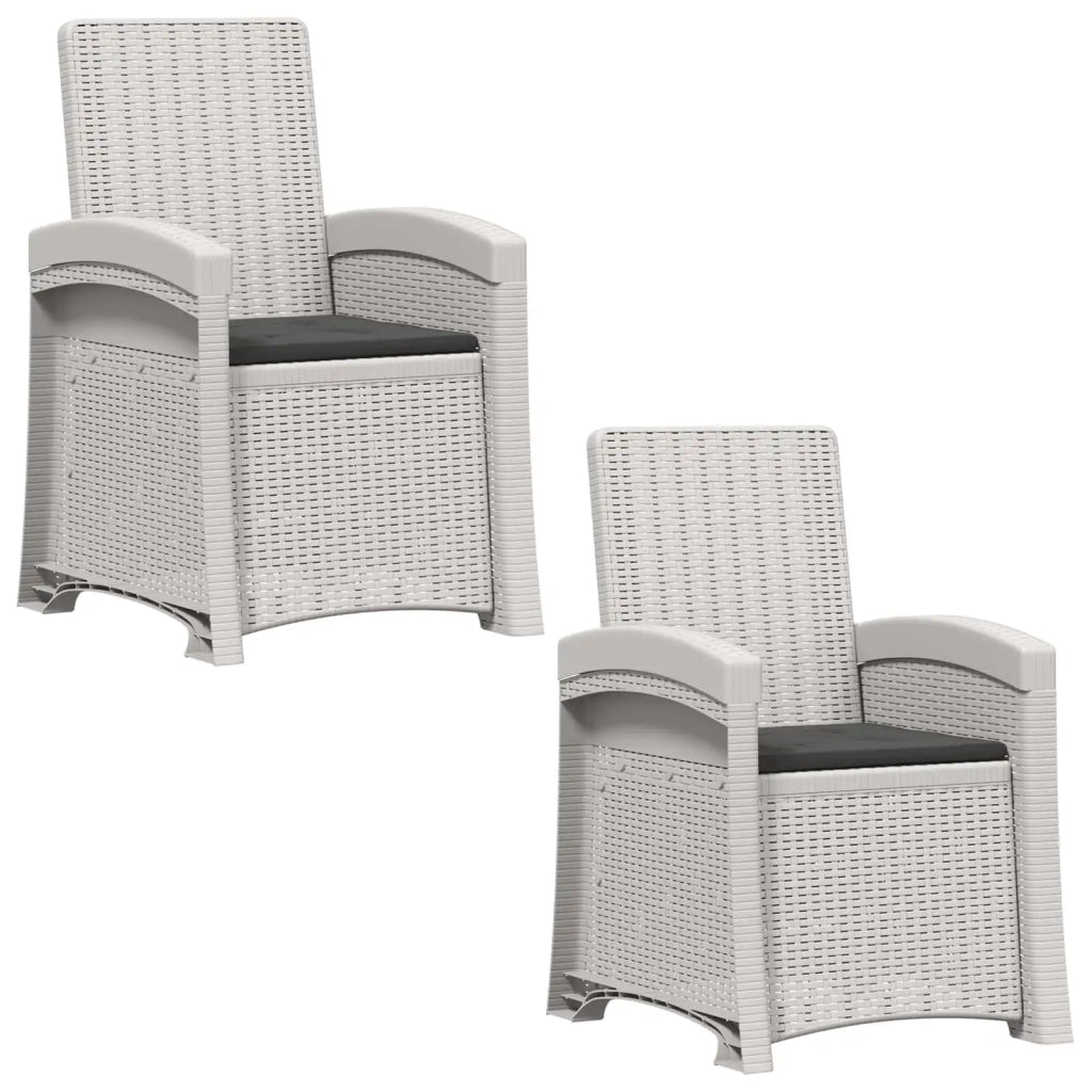 Sedia da giardino reclinabile effetto rattan 2 pcs 8012025