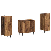 Set di Armadi da Bagno da 2 Pezzi ZWOLLE Legno antico 3418006
