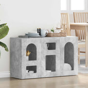 Credenza-Buffet-Armadio da cucina Grigio cemento 100 x 35 x 59 cm Legno multistrato