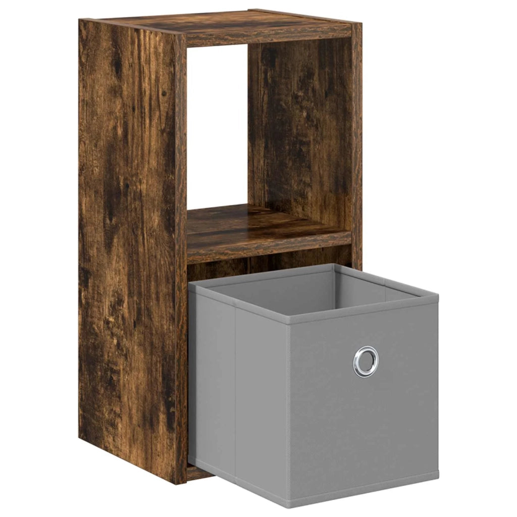 Set di 2 Comodini | Armadio da Notte | Mobiletto da notte con cassetto Rovere fum¨¦ 25,5 x 22 x 49,5 cm