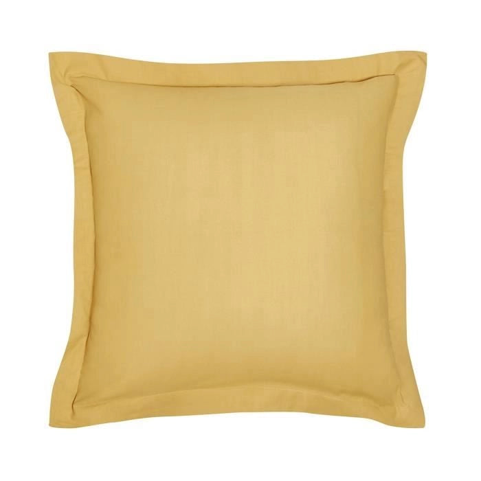 Cuscino cuscino teday essenziale - 63 x 63+5 cm - 100% uni cotone - ocra