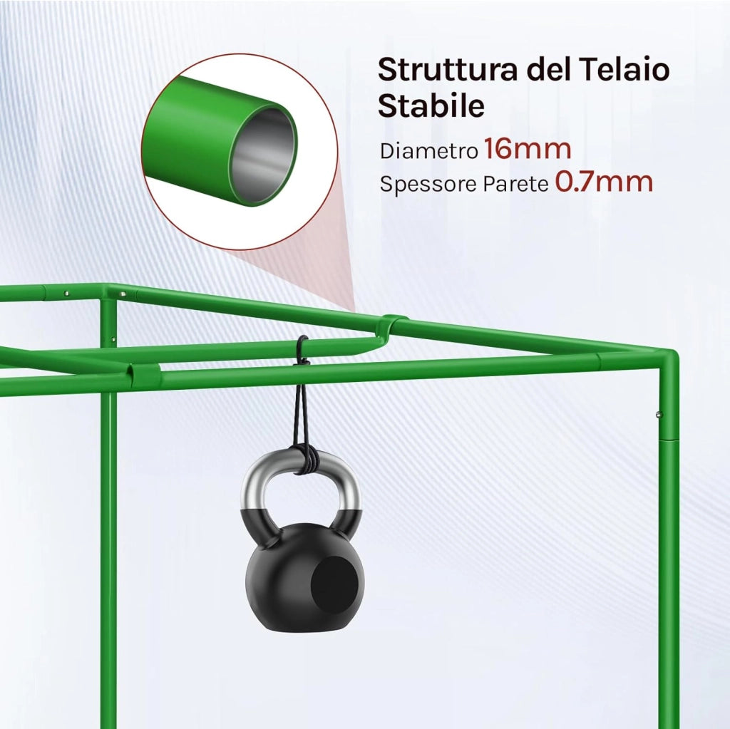 Tenda Coltivazione Idroponica 80x80x180cm, Serra da Giardino con Finestra di Osservazione, Piccola Serra per Piante, Fiori, Ortaggi a Casa, in Mylar Riflettente + Nero