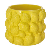 Caspo' Cachepot in Cemento Decoro Limoni 19,5 x 16,5 cm