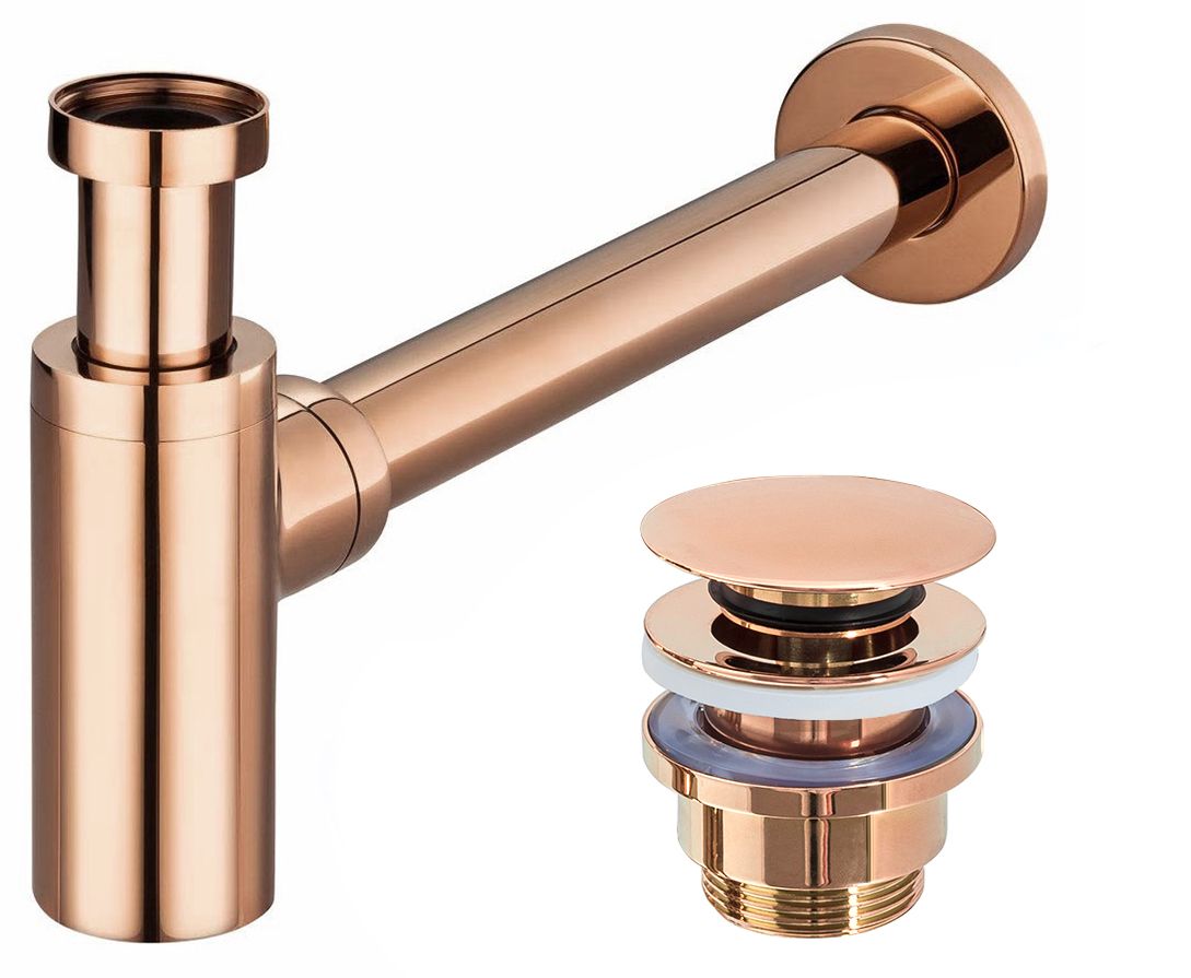 Sifone Per Lavabo Klik-klak Universale Rose Gold