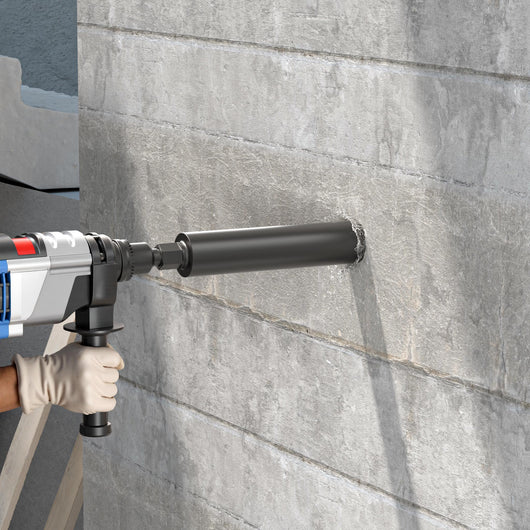 Punta diamantata per carotatrice Ø 82 mm, lunghezza 450 mm, UNC 1¼, ingranaggio a denti diritti, rendimento elevato, per carotaggio a umido, corona diamantata per calcestruzzo, pietra, granito