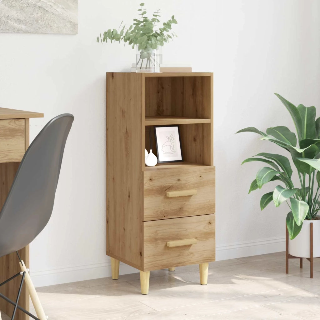 Credenza | Madia | Buffet da pranzo | Armadio da pranzo rovere artigianale 34 x 34,5 x 90 cm Legno multistrato