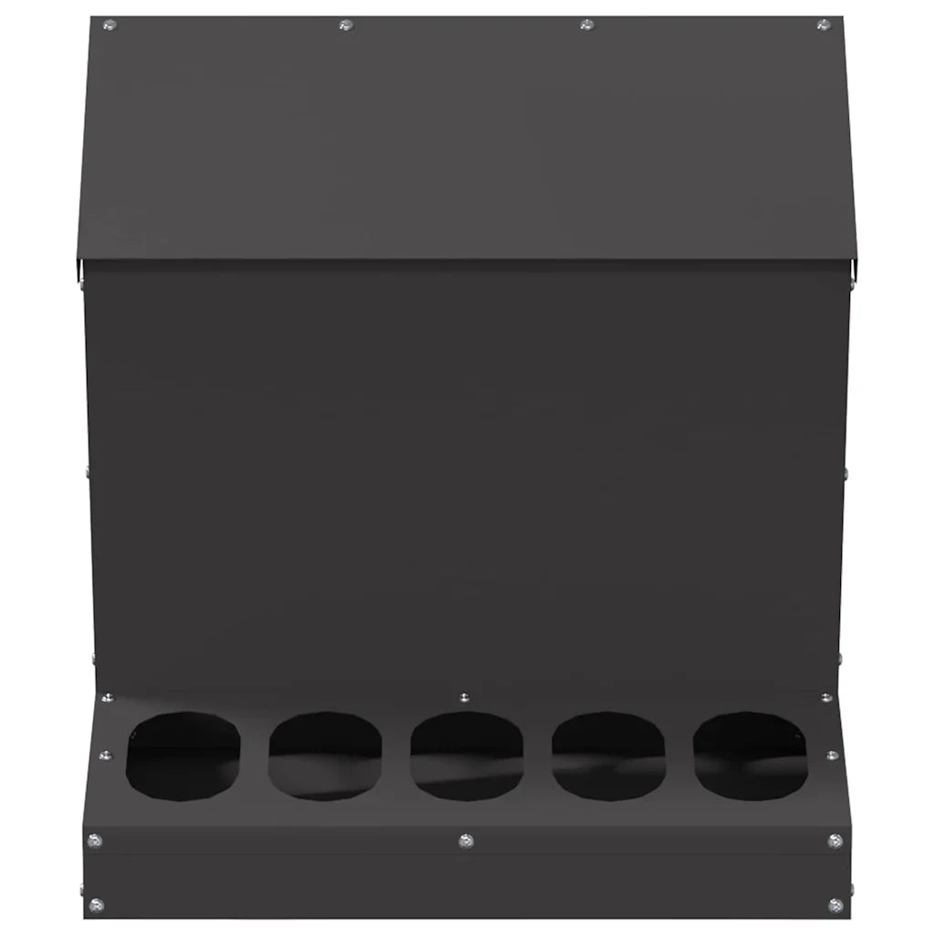 Feeder per pollo Nero 40 x 40 x 45 cm Acciaio laminato a freddo 874678