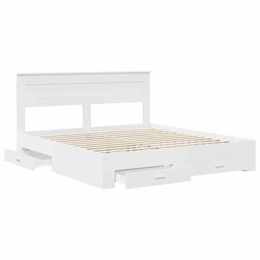 Struttura del letto Bianco 180 x 200 cm Legno multistrato