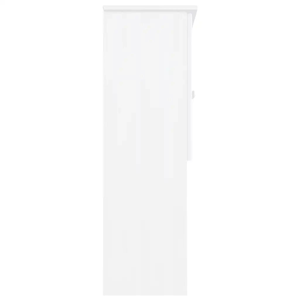 Piano Comò ALTA Bianco 77x30x92 cm in Legno Massello di Pino 353946