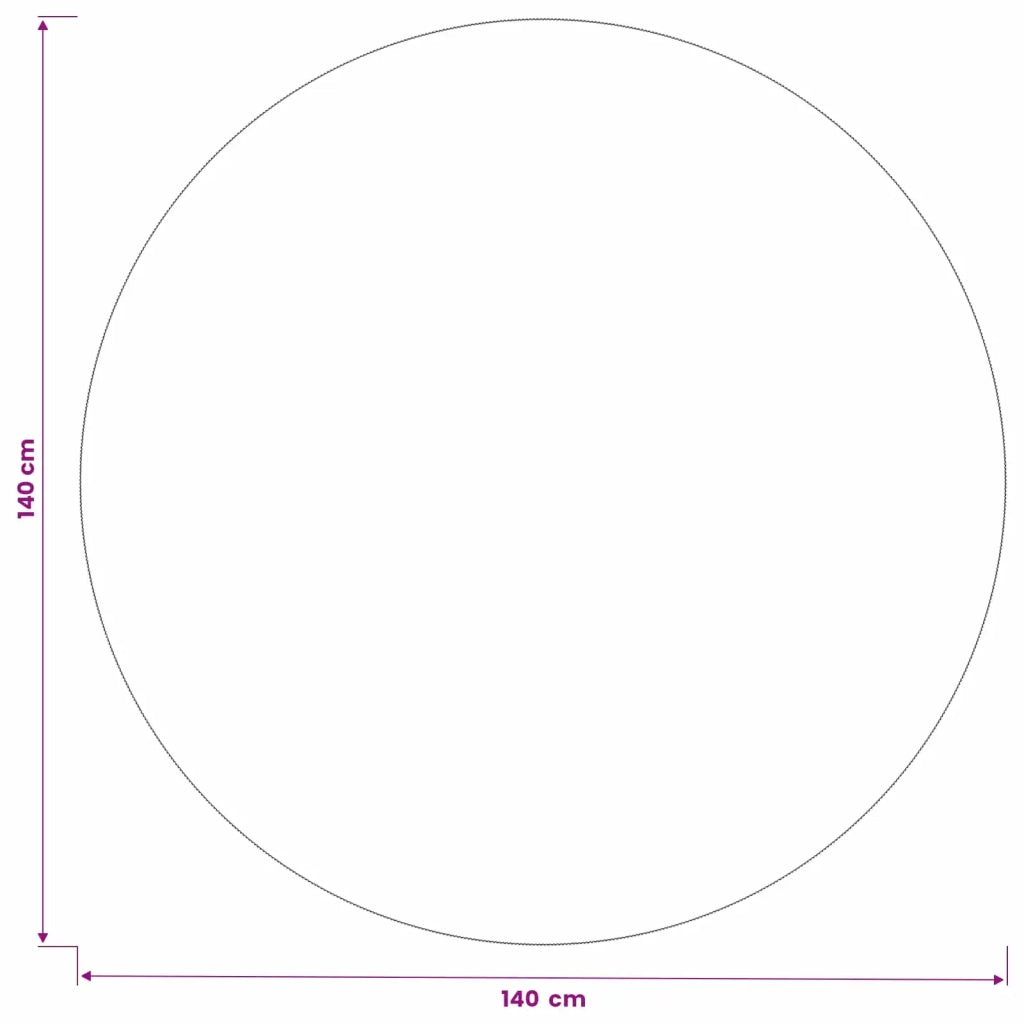 Tovaglia da Tavolo Rotondo Beige Ø 140 cm Poliestere 42039893
